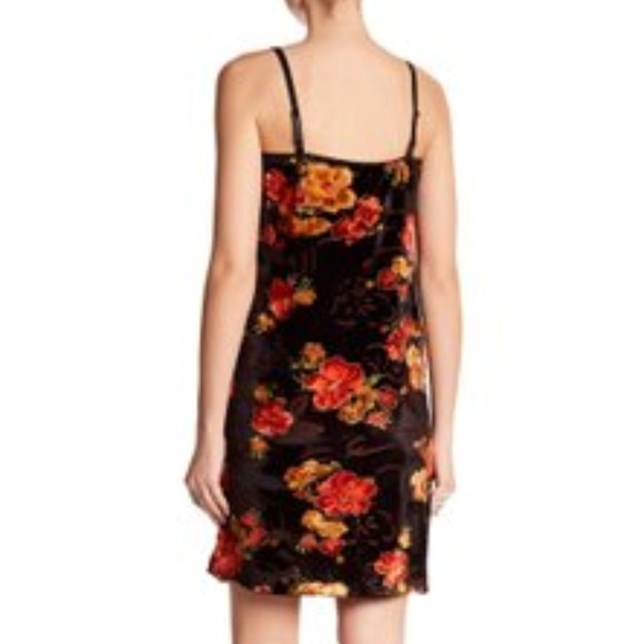 Angie women L floral burnout velvet slip dress - Picture 2 of 7